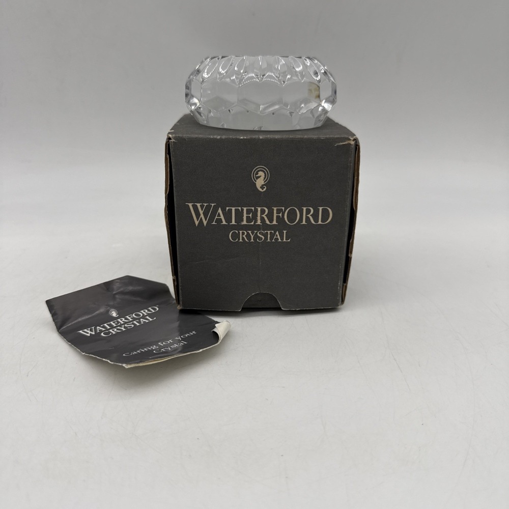 Waterford Crystal Blank Panel Paperweight ~2.5" -- Ireland